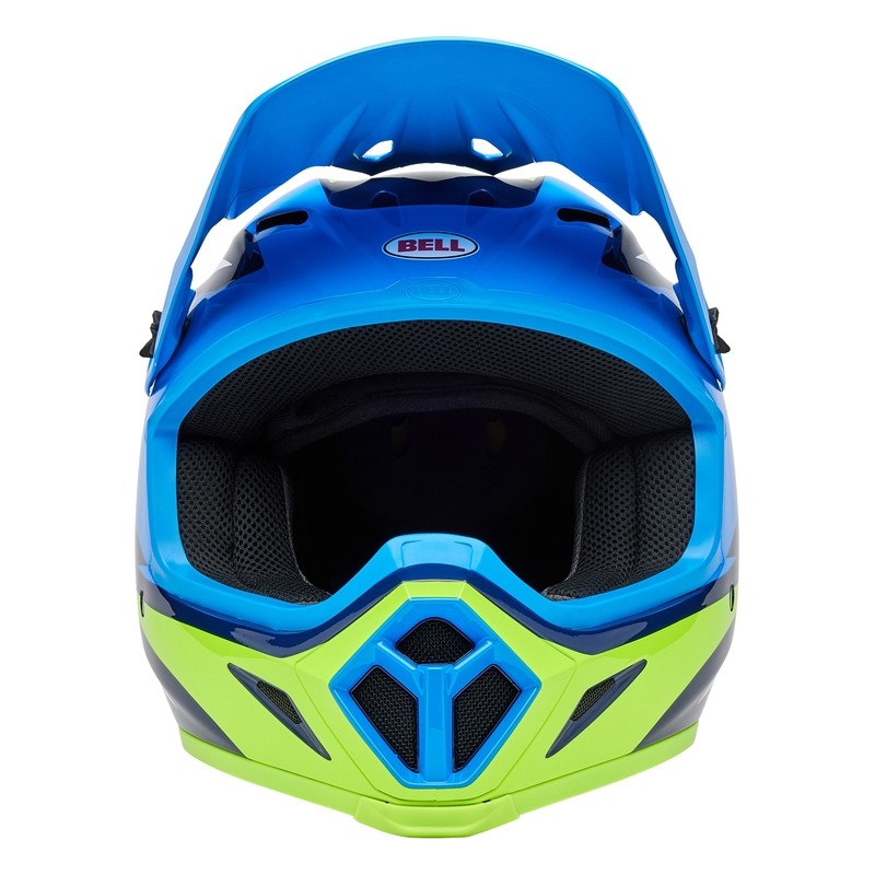 Casco BELL MX-9 Mips - Jackal Gloss Blue/Hi-Viz Yellow