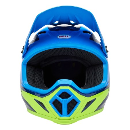 Casco BELL MX-9 Mips - Jackal Gloss Blue/Hi-Viz Yellow