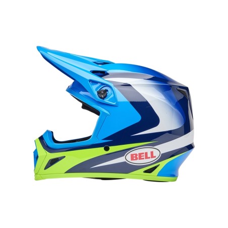 Casco BELL MX-9 Mips - Jackal Gloss Blue/Hi-Viz Yellow
