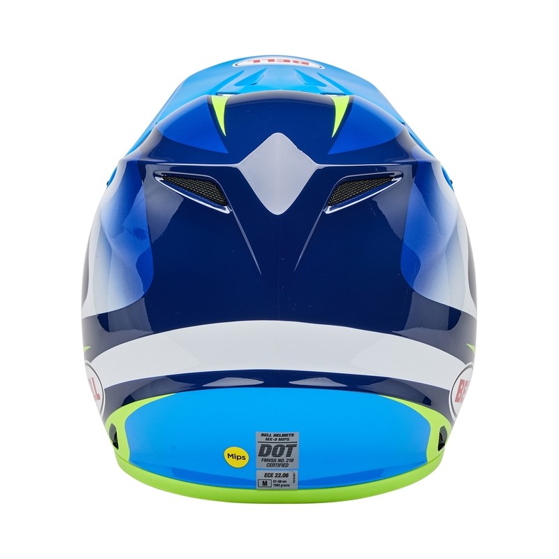 Casco BELL MX-9 Mips - Jackal Gloss Blue/Hi-Viz Yellow
