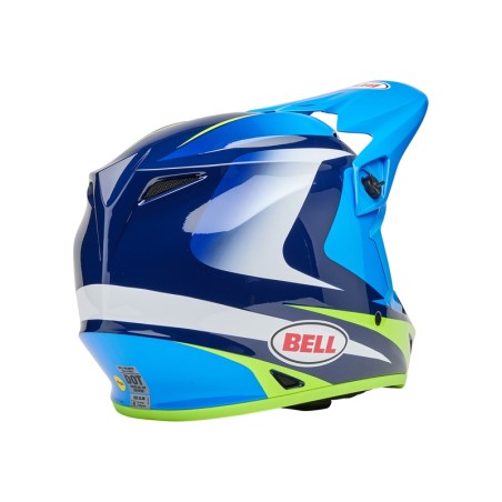Casco BELL MX-9 Mips - Jackal Gloss Blue/Hi-Viz Yellow
