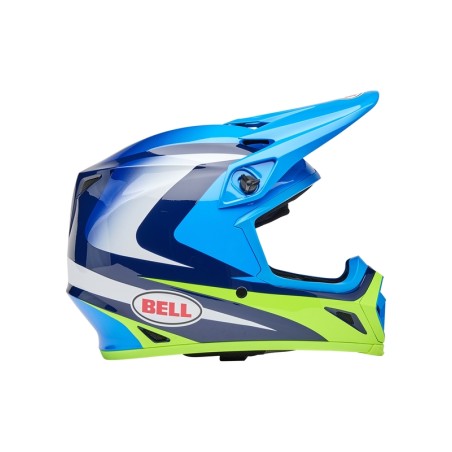Casco BELL MX-9 Mips - Jackal Gloss Blue/Hi-Viz Yellow