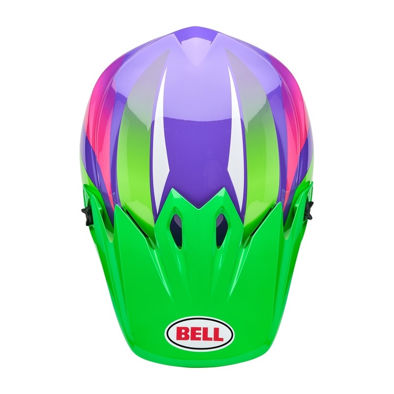 Casco BELL MX-9 Mips - Jackal Gloss Hi-Viz Green Purple