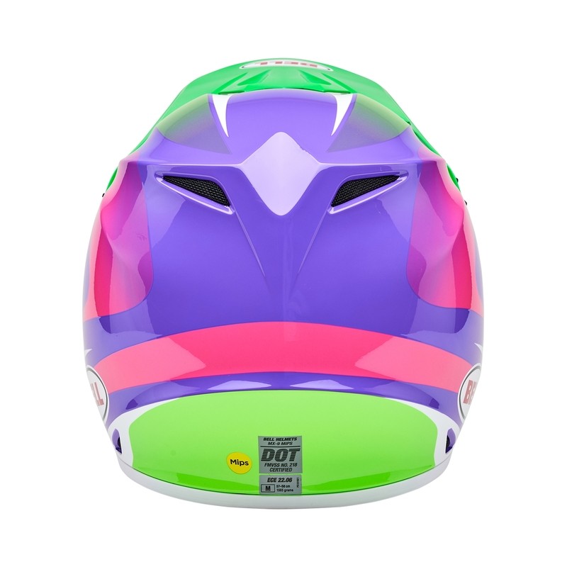Casco BELL MX-9 Mips - Jackal Gloss Hi-Viz Green Purple