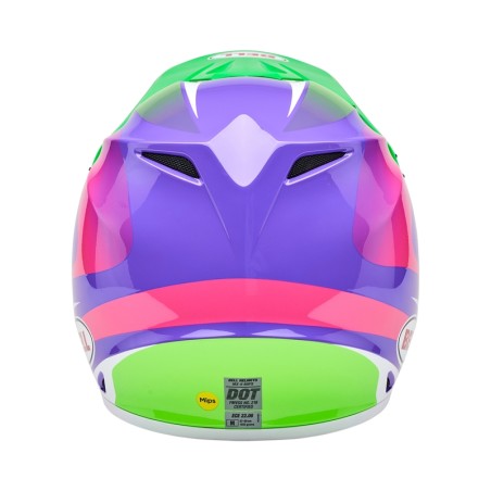 Casco BELL MX-9 Mips - Jackal Gloss Hi-Viz Green Purple