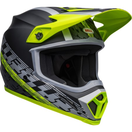 Casco BELL MX-9 Mips Offset - Mate Negro/Amarillo Hi-Viz