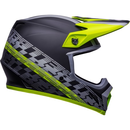 Casco BELL MX-9 Mips Offset - Mate Negro/Amarillo Hi-Viz