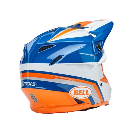 Casco BELL Moto-9S Flex - Merchant Gloss Orange/Blue
