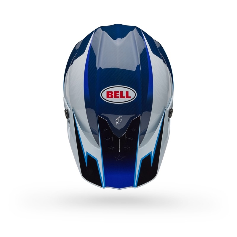 Casco BELL Moto-10 Spherical - Tomac 25 Gloss Blue/White