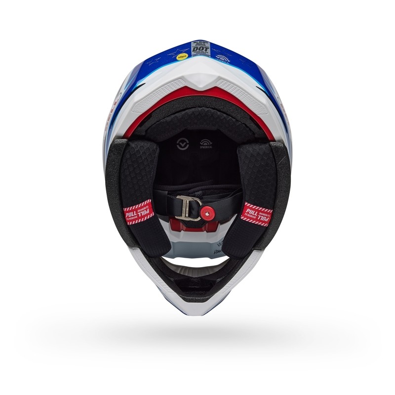 Casco BELL Moto-10 Spherical - Tomac 25 Gloss Blue/White