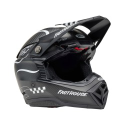 Casco BELL Moto-10 Spherical Mips - Fasthouse Raven Matte Black/White 2