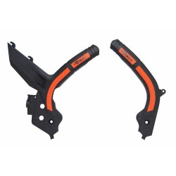 Protector de Chasis Bi-Material RACETECH Negro / Naranja