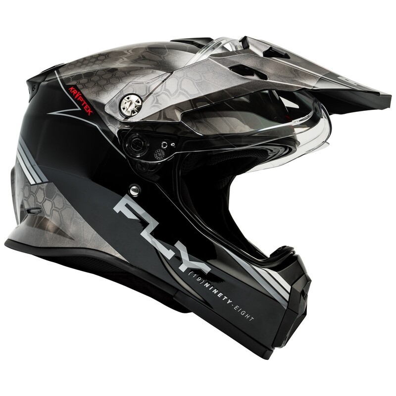 Casco FLY RACING Trekker Kryptek Conceal - Negro / Gris / Blanco