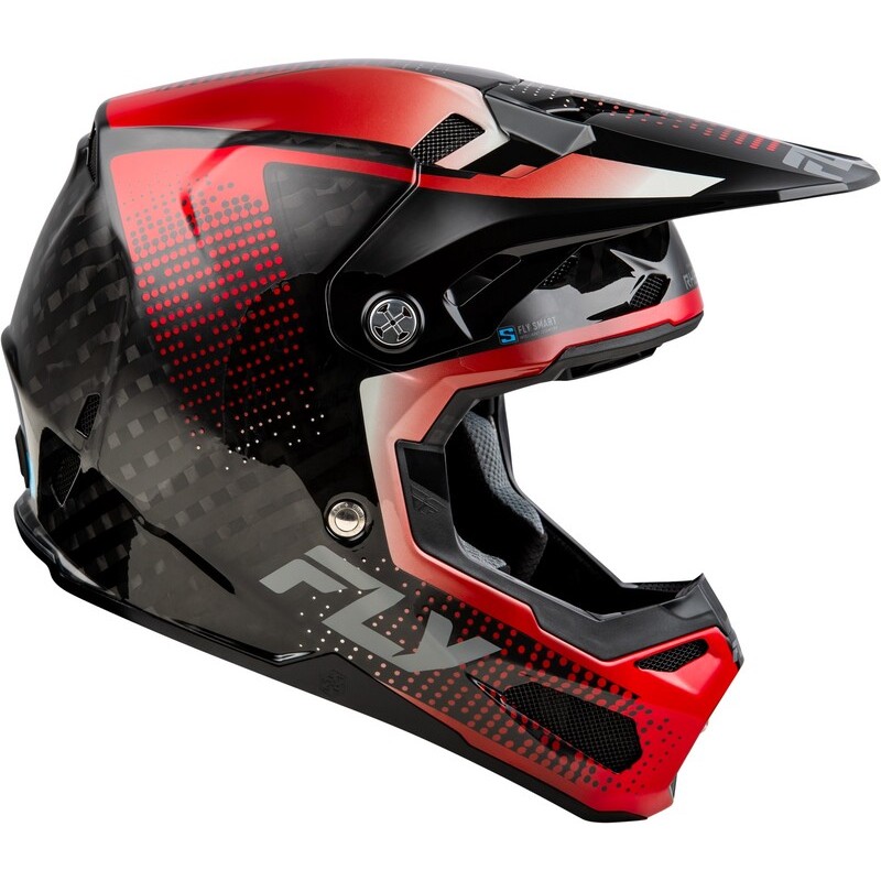 Casco FLY RACING Formula S Carbon Protocol - Carbono negro / Rojo