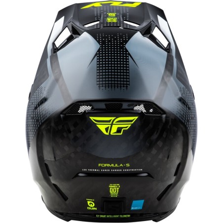 Casco FLY RACING Formula S Carbon Protocol - Carbono negro / Gris / Hi-Vis
