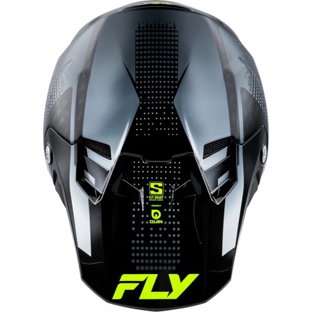 Casco FLY RACING Formula S Carbon Protocol - Carbono negro / Gris / Hi-Vis