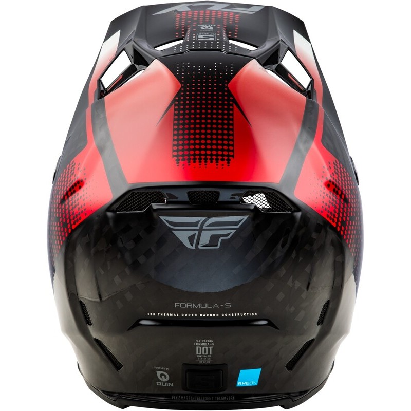 Casco FLY RACING Formula S Carbon Protocol - Carbono negro / Rojo