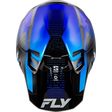 Casco FLY RACING Formula S Carbon Protocol - Carbono negro / Azul