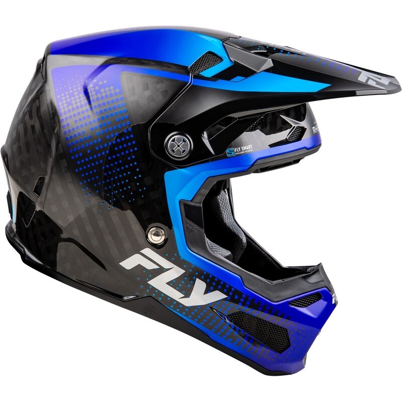 Casco FLY RACING Formula S Carbon Protocol - Carbono negro / Azul