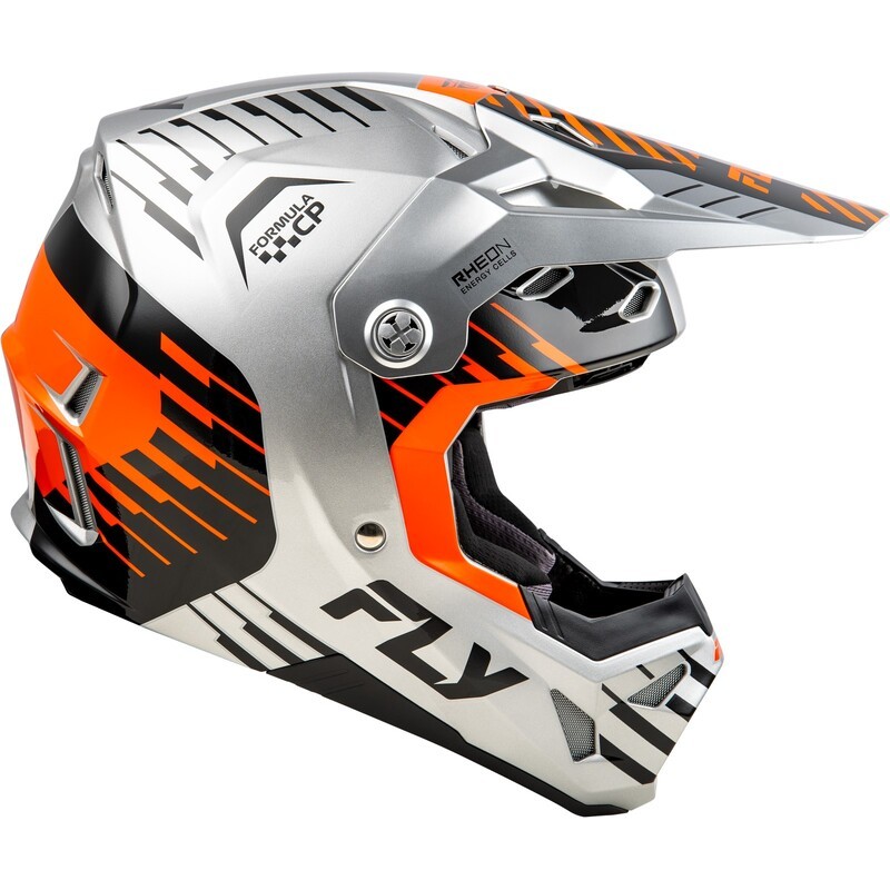 Casco FLY RACING Formula CP Slice - Gris / Naranja / Negro