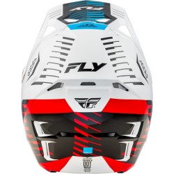 Casco FLY RACING Formula CP Slice - Blanco / Rojo / Cian 2