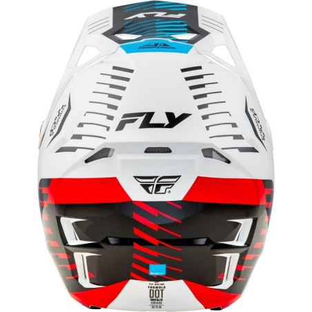 Casco FLY RACING Formula CP Slice - Blanco / Rojo / Cian