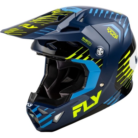 Casco FLY RACING Formula CP Slice - Navy / Hi-Vis / Blanco