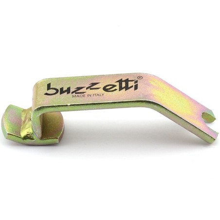 Gancho de montaje para montaje de cubierta útil para llantas de radios BUZZETTI