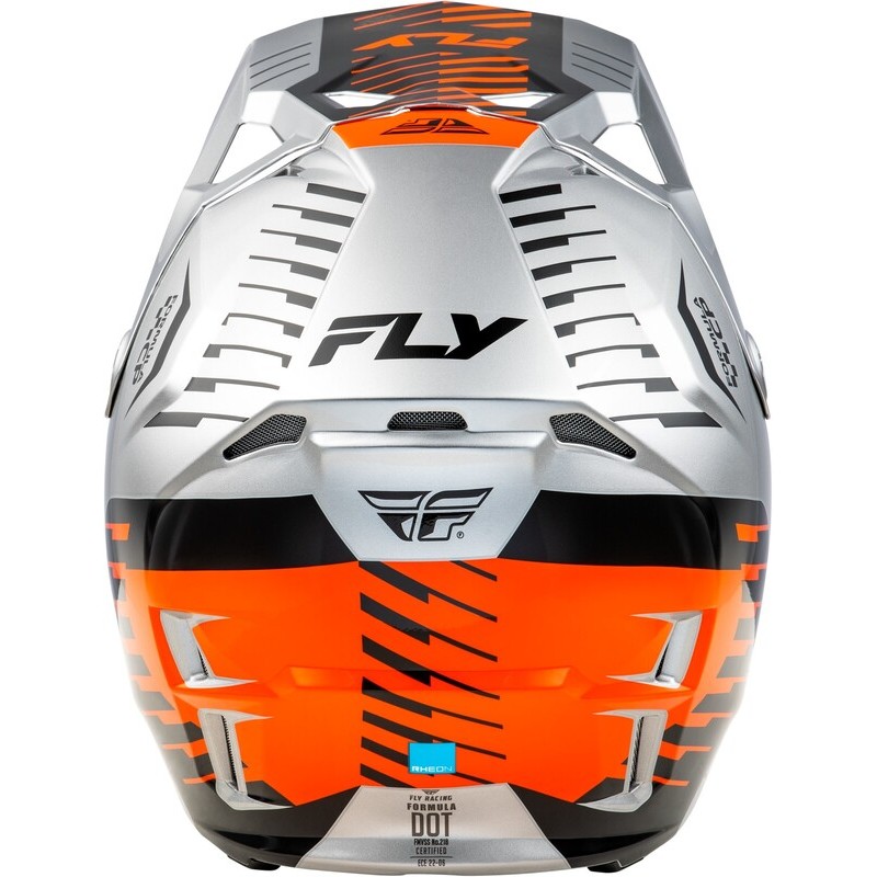 Casco FLY RACING Formula CP Slice - Gris / Naranja / Negro