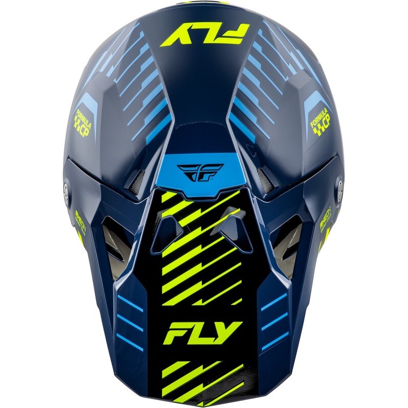 Casco FLY RACING Formula CP Slice - Navy / Hi-Vis / Blanco