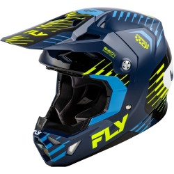 Casco FLY RACING Formula CP Slice - Navy / Hi-Vis / Blanco