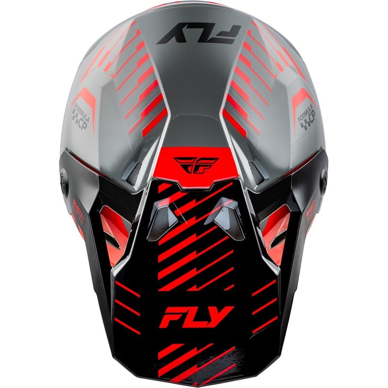 Casco FLY RACING Formula CP Slice - Gris / Rojo / Negro
