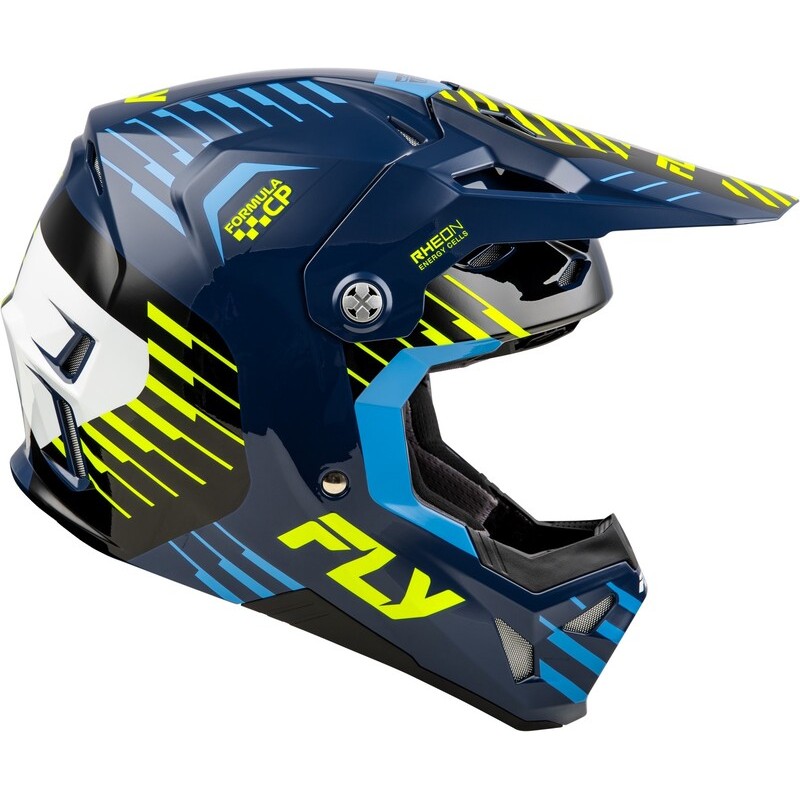 Casco FLY RACING Formula CP Slice - Navy / Hi-Vis / Blanco