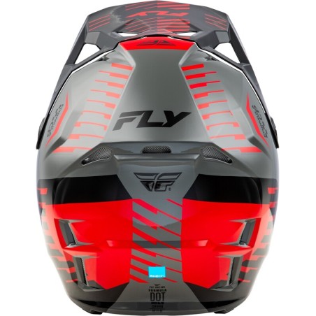 Casco FLY RACING Formula CP Slice - Gris / Rojo / Negro