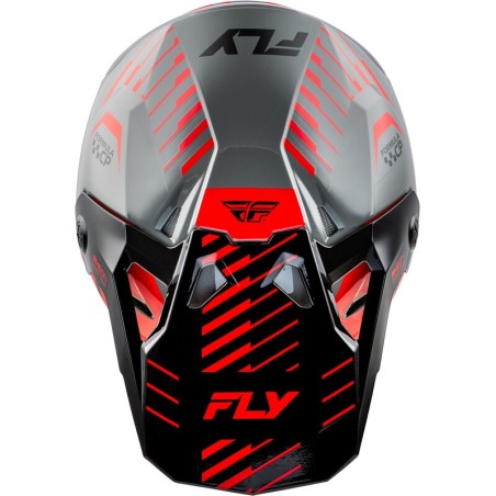 Casco FLY RACING Formula CP Slice - Gris / Rojo / Negro