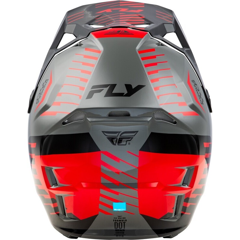 Casco FLY RACING Formula CP Slice - Gris / Rojo / Negro
