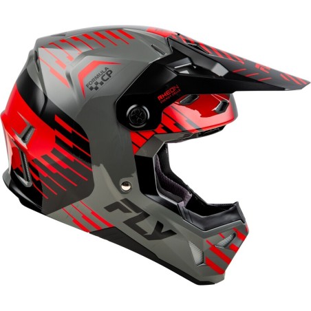 Casco FLY RACING Formula CP Slice - Gris / Rojo / Negro