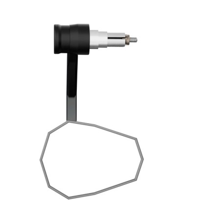 Retrovisor contrapeso de manillar HIGHSIDER pro Stealth-Rim X7 - con intermitentes LED - negro