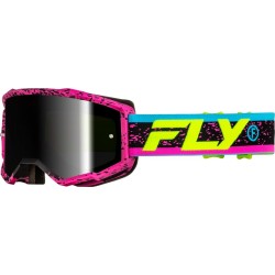 Gafas FLY RACING Zone - Rosa / Negro / Hi-Vis - Lente Black Mirror / Ahumado