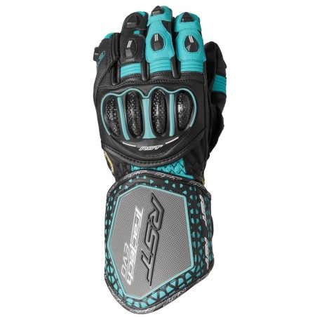 Guantes RST TracTech Evo 4 CE mujer - negro/Aqua/gris