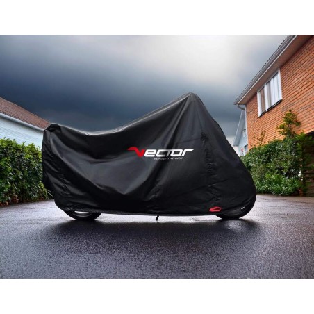 Funda cubremoto interior/exterior VECTOR H2O para Moto/Scooter con pantalla grande - Negro - L