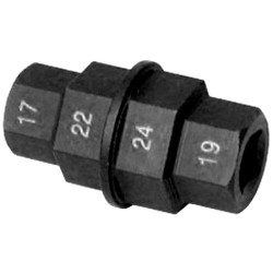 Herramienta 4 hexágonos BUZZETTI para desmontar eje de rueda 17-19-22-24mm - Llave 1/4