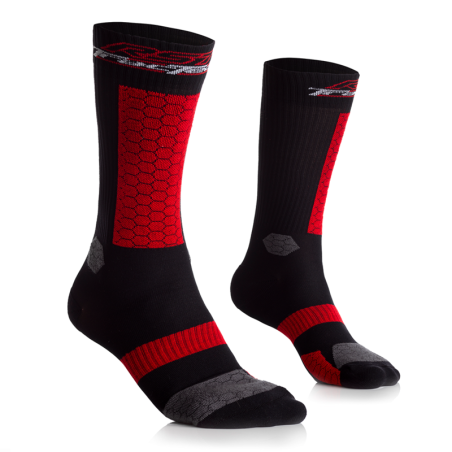 Calcetines RST TRACTECH Negro/Rojo, Talla M-L/8-10
