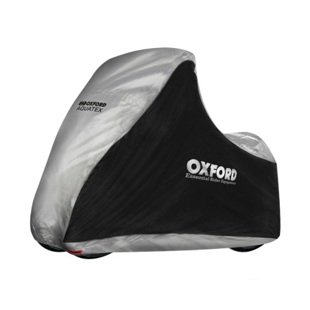 Funda cubremoto para exterior OXFORD Aquatex - Maxi Scooter 3 ruedas - Negro / Plata - Universal