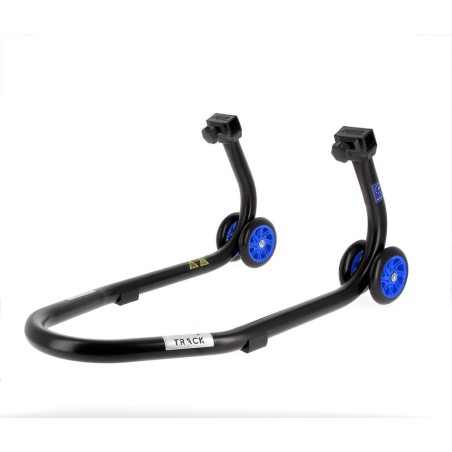 Caballete delantero BIHR Home Track color negro mate y ruedas azules