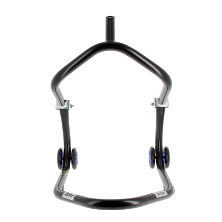 Caballete delantero al chasis BIHR Home Track color negro mate y ruedas azules