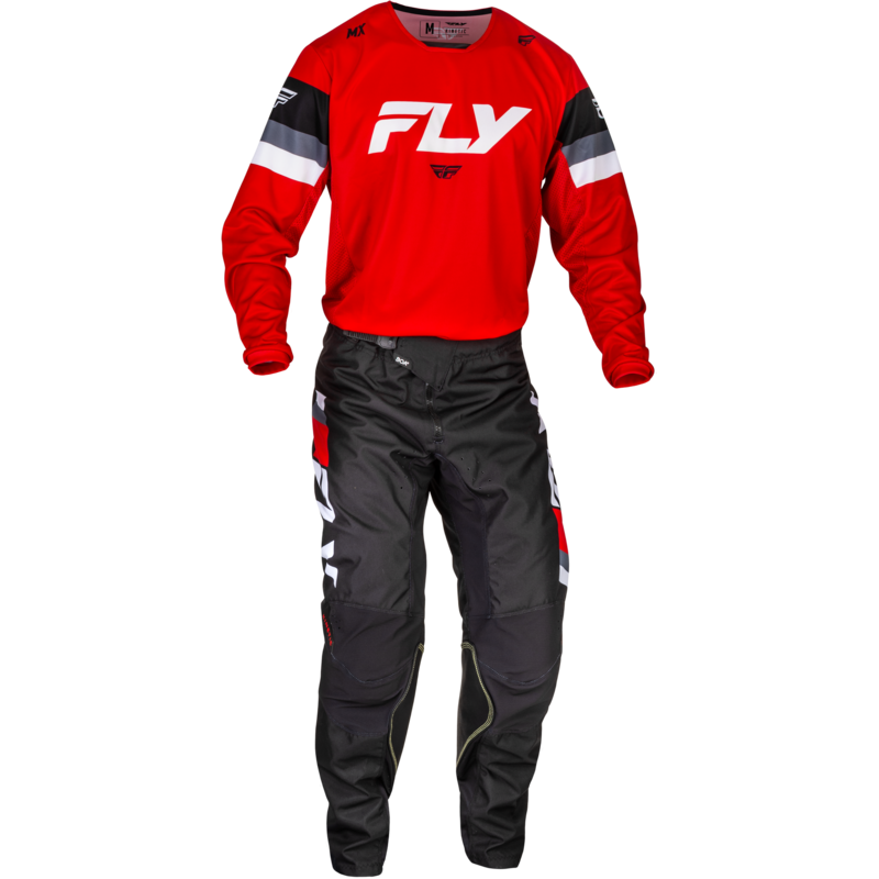Pantalón FLY RACING Kinetic Prix - Rojo / Gris / Blanco