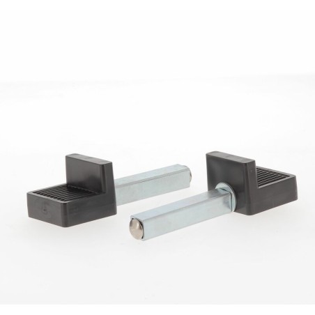 Caballete trasero BIHR Home Track soporte en "L" color negro mate y ruedas rojas