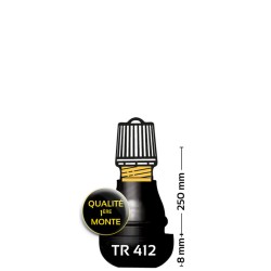 Bolsa de 100 válvulas recta de goma BIHR TR412