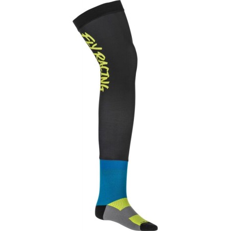 Calcetines para rodilleras FLY RACING Knee Brace - Hi-Vis / Negro / Azul